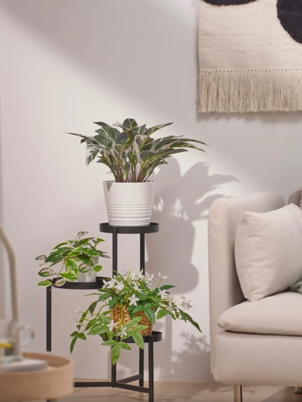IKEA Variegated Green and White Potted Artificial Plant #619